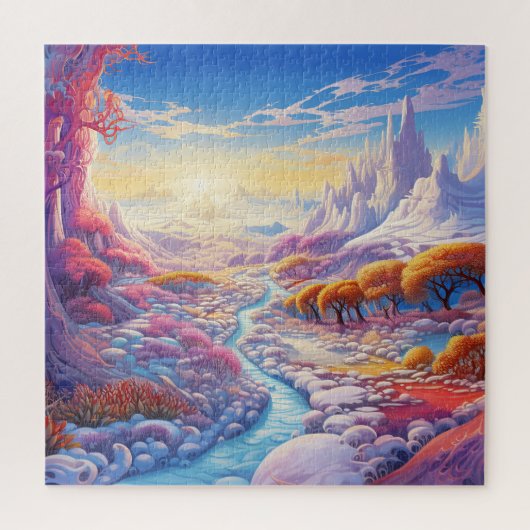 Puzzle Coucher de soleil Hiver Neige Nature Impression Co (Vertical)