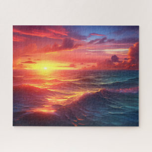 Puzzle Coucher de soleil Lever de soleil Crépuscule Vague