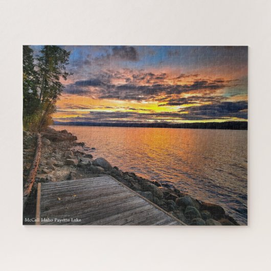 Puzzle | Coucher de soleil McCall Idaho sur Payett (Horizontal)