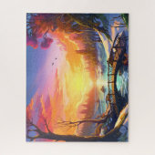 Puzzle Coucher de soleil Neige Nature Colorée Imprimer Pa (Vertical)