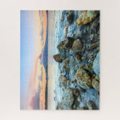 Puzzle Coucher De Soleil Océanique Avec Vagues Douces Et  (Vertical)