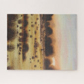 Puzzle Coucher de soleil pittoresque sur les plaines bois (Horizontal)