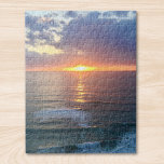 Puzzle Coucher de soleil pittoresque votre photo<br><div class="desc">Ce puzzle est imprimé avec un coucher de soleil serein photographié dans le sud de la France. Cependant,  il est personnalisable et vous pouvez télécharger votre propre photo pour en faire un cadeau personnel ou un souvenir.</div>