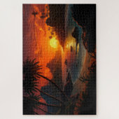 Puzzle Coucher de soleil poétique sur la plage tropicale (Vertical)