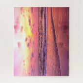 Puzzle Coucher De Soleil Rose Dramatique Sur L'Océan À Na (Vertical)