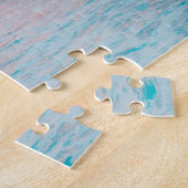 Puzzle Coucher de soleil rose et océan (Côté)