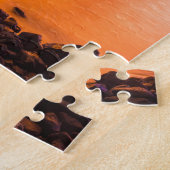 Puzzle Coucher de soleil rose sur la plage d'Hawaii (Côté)