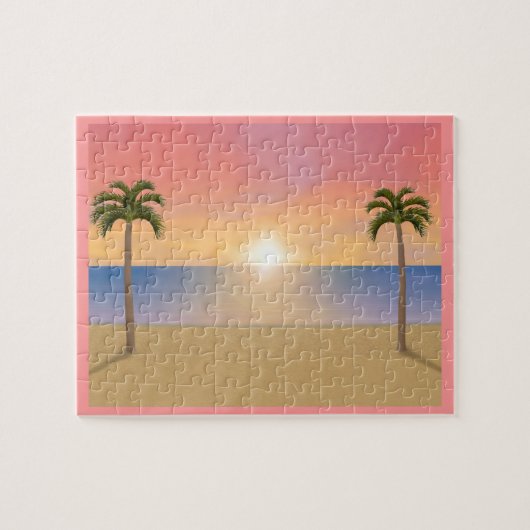 Puzzle : Coucher de soleil / Sunrise Beach Scène (Horizontal)
