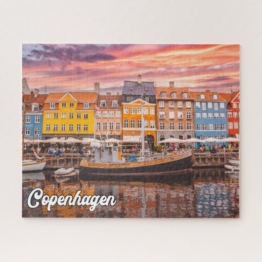 Puzzle Coucher de soleil sur Copenhague, Danemark (Horizontal)