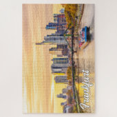 Puzzle Coucher de soleil sur Francfort, Allemagne (Vertical)