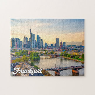 Puzzle Coucher de soleil sur Francfort, Allemagne