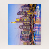 Puzzle Coucher de soleil sur Francfort, Allemagne (Vertical)