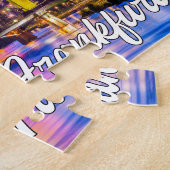 Puzzle Coucher de soleil sur Francfort, Allemagne (Côté)