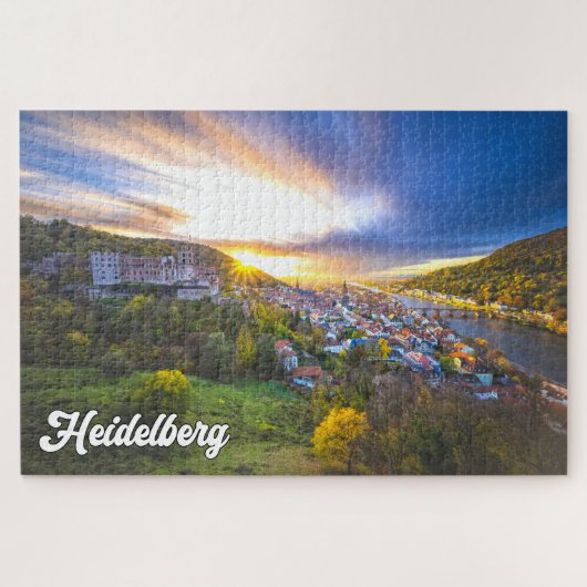 Puzzle Coucher de soleil sur Heidelberg, Allemagne (Horizontal)