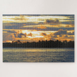 Puzzle coucher de soleil sur la plage