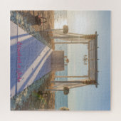 Puzzle Coucher de soleil sur la plage Arbres Fleurs (Horizontal)