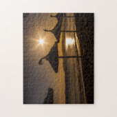 Puzzle Coucher de soleil sur la plage, Majorque, Espagne (Vertical)