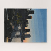 Puzzle Coucher de soleil sur la skyline de Boston Seaport (Horizontal)