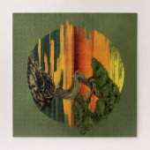 Puzzle Coucher de soleil sur l'arbre Bonsai (Horizontal)