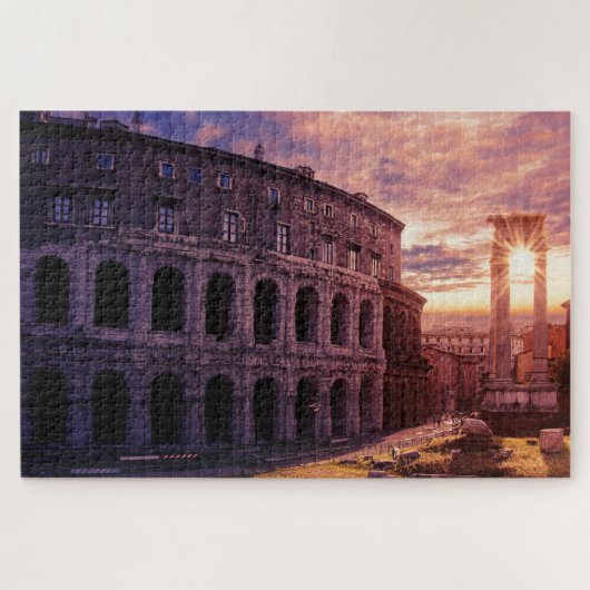 Puzzle Coucher de soleil sur le Colisée de Rome à Rome (Horizontal)