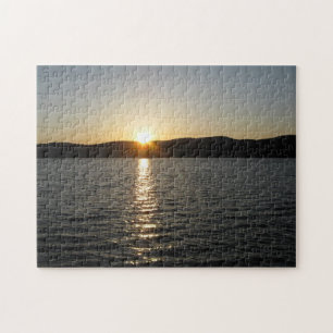 Puzzle Coucher de soleil sur le lac Onota : horizontal