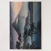 Puzzle Coucher de soleil sur le lac Saiko par Tsuchiya Ko (Vertical)