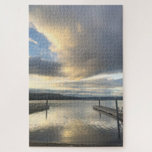 Puzzle Coucher de soleil sur le lac Sammamish dans l'oues