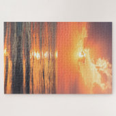 Puzzle coucher de soleil sur l'eau (Horizontal)