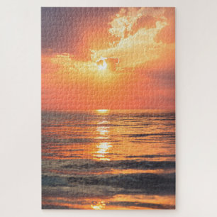 Puzzle coucher de soleil sur l'eau