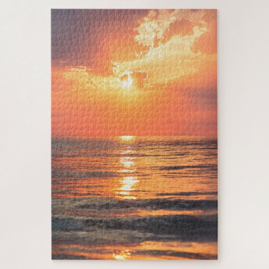 Puzzle coucher de soleil sur l'eau (Vertical)