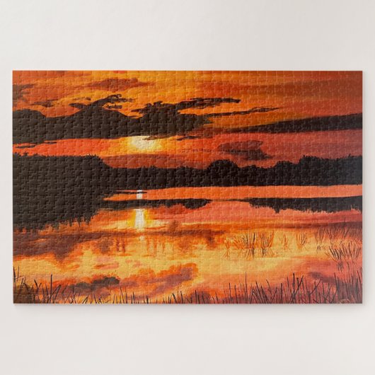 Puzzle Coucher de soleil sur les Everglades, par Gary Pol (Horizontal)