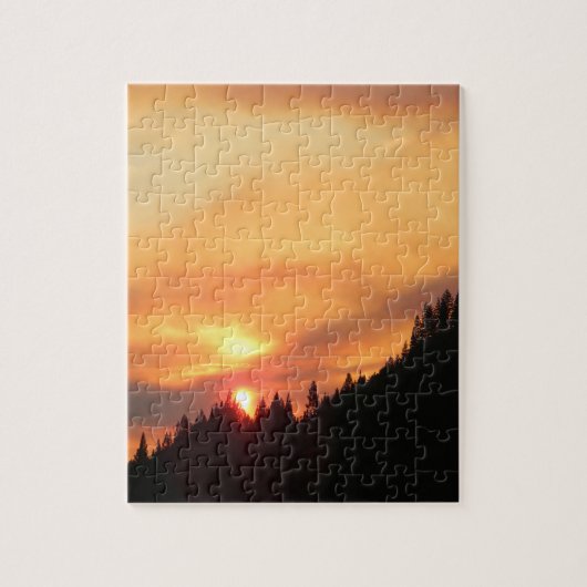 Puzzle Coucher de soleil sur les montagnes... (Vertical)
