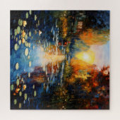 Puzzle Coucher de soleil sur l'impressionnisme des étangs (Horizontal)