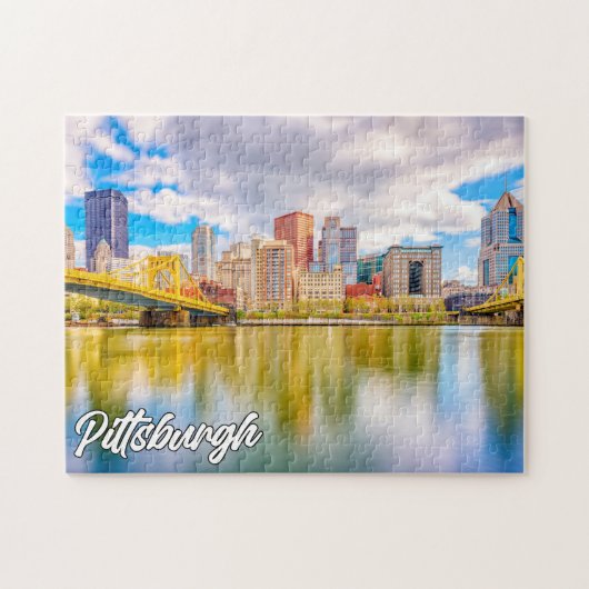 Puzzle Coucher de soleil sur Pittsburgh, Pennsylvanie (Horizontal)