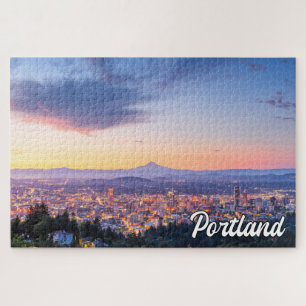 Puzzle Coucher de soleil sur Portland, Oregon