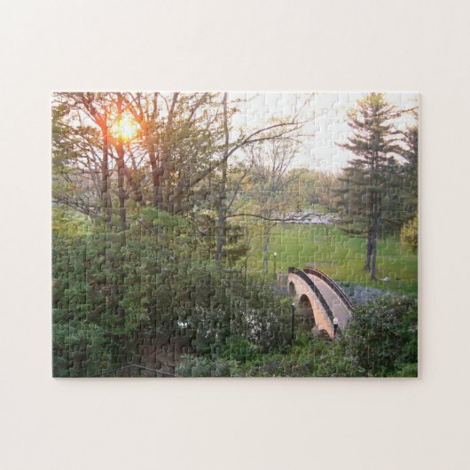 Puzzle Coucher de soleil sur Rainbow Bridge à Grove City (Horizontal)