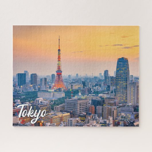 Puzzle Coucher de soleil sur Tokyo, Japon (Horizontal)