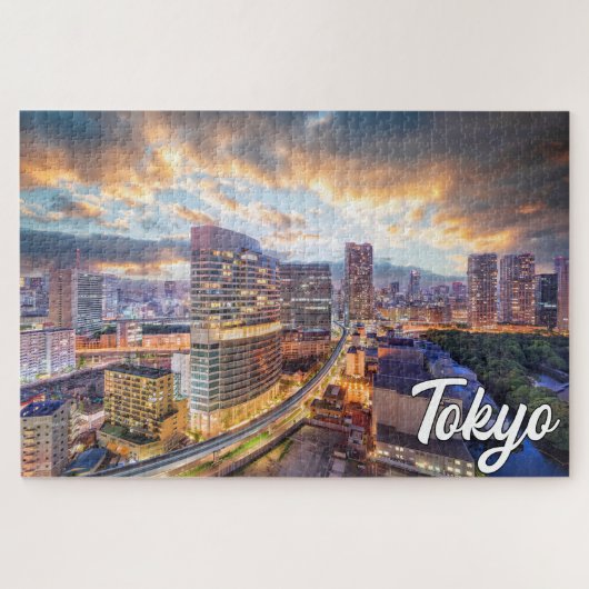 Puzzle Coucher de soleil sur Tokyo, Japon (Horizontal)