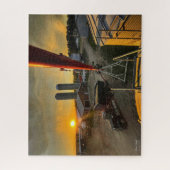 Puzzle Coucher De Soleil Sur Une Ferme De L'Alberta (Vertical)