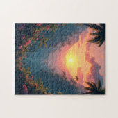 Puzzle Coucher de soleil sur une jungle tropicale (Horizontal)