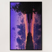 Puzzle Coucher de soleil violet paisible (Vertical)