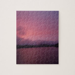 Puzzle Coucher de soleil violet sur le lac Arrowhead
