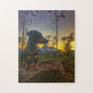 Puzzle Coucher du soleil au-dessus du Tetons