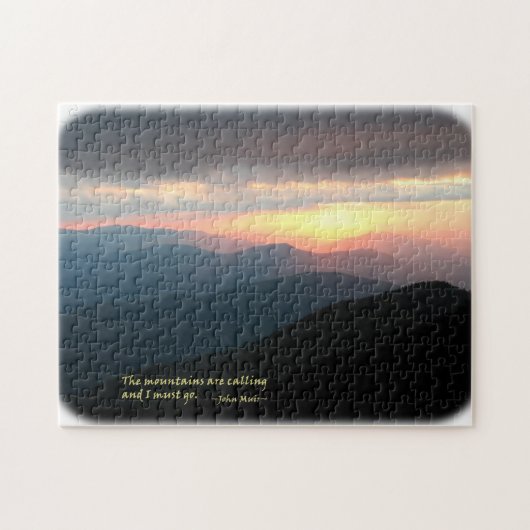 Puzzle Coucher du soleil dans le Smokies : Mtns sont (Horizontal)