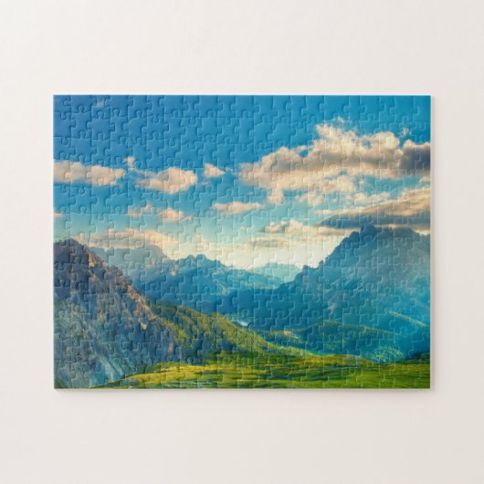 Puzzle Coucher du soleil dans les montagnes (Horizontal)
