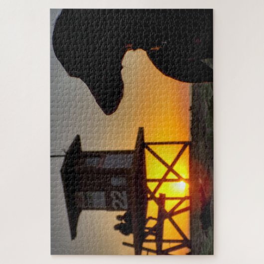 Puzzle Coucher du soleil de plage de Newport (Vertical)
