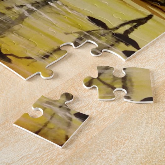 Puzzle coucher du soleil d'éléphant (Côté)