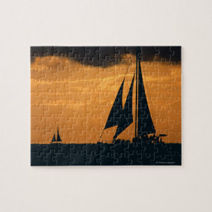 Puzzle Coucher du soleil et yacht 2
