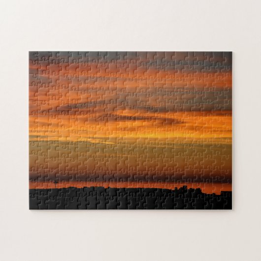 Puzzle Coucher du soleil Pacifique Puzzzle denteux fait (Horizontal)
