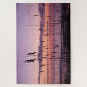 Puzzle Coucher du soleil pourpre sur la plage (Vertical)